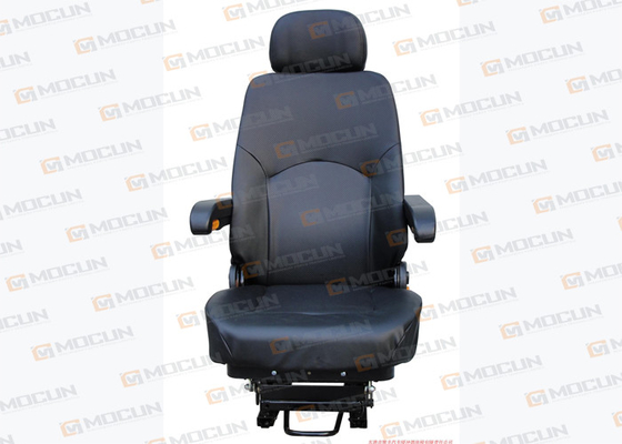 PU Black Leather Excavator Seats Hyundai Sany Excavator Parts Angle Adjustable