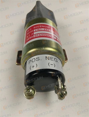 Good price Excavator Diesel Engine Stop Solenoid Valve , 24V Diesel Fuel Shut Off Solenoid Valve 1751-2467UIB1S5A online