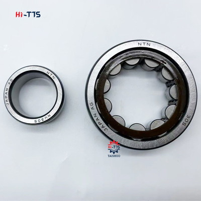 Steel Excavator Bearing Double Row Angular Contact Ball Bearings NU305