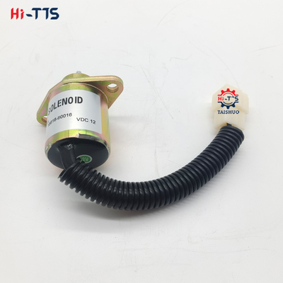 12V  Excavator Engine Parts Fuel Stop Solenoid Valve 16616-80016