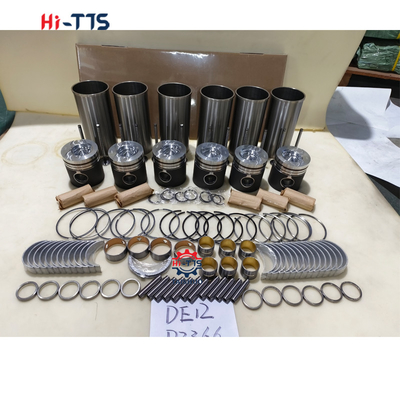 DE12 Excavator Engine Part Name Cylinder Liner Kit Complete With Liner Piston Ring Valves Bushing Full Gasket Kit