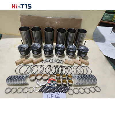 DE12 Excavator Engine Part Name Cylinder Liner Kit Complete With Liner Piston Ring Valves Bushing Full Gasket Kit