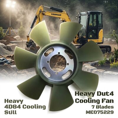 Heavy Duty Mini Excavator Engine Cooling Fan 7 Blade 4 Hole ME075229 4D84 Yanmar PC40 PC40-7 Construction Landscaping Parts