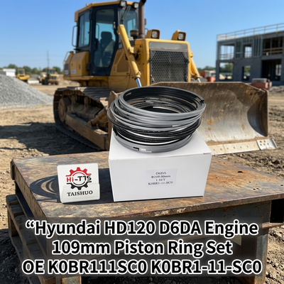 Excavator Engine Parts 109mm D6DA Piston Ring Set For Hyundai HD120 Truck OE K0BR111SC0 K0BR1-11-SC0